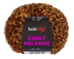 KnitMe Curly Melange Kahve Bej- KCM56