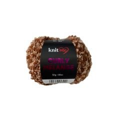 KnitMe Curly Melange Kahve Bej- KCM56