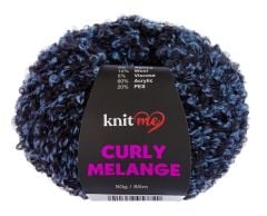 KnitMe Curly Melange Mavi Gri- KCM55