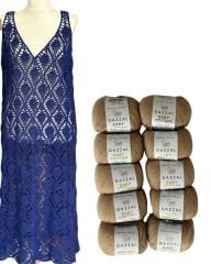 Yazlık Çilek Elbise Kiti + Workshop / Bej