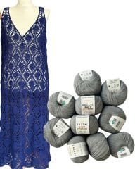 Yazlık Çilek Elbise Kiti + Workshop / Gri