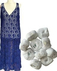 Yazlık Çilek Elbise Kiti + Workshop / Beyaz