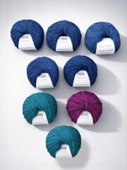 Mavi Baklava Desen Yelek Kiti