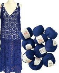 Yazlık Çilek Elbise Kiti + Workshop / Gece Mavisi