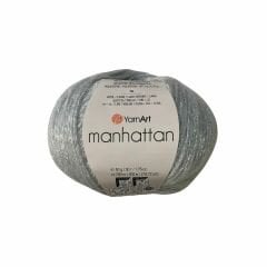 YarnArt Manhattan Simli Açık Gri