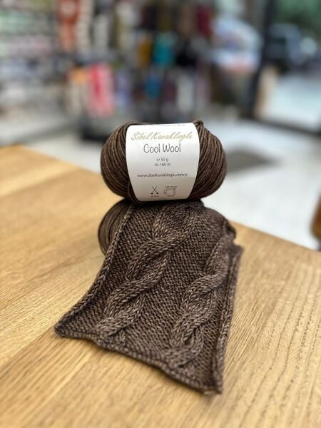 Cool Wool by Sibel Kavaklıoğlu 02 Kahve %100 Merino Yünü İp