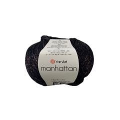 YarnArt Manhattan Simli Mor-Siyah