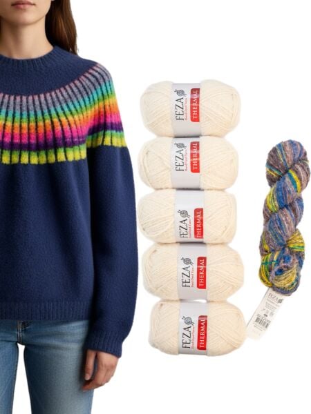 Norveç Kazak Kiti Krem