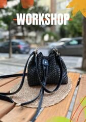 DERİ GÖRÜNÜMLÜ RAFYA ÇANTA KİTİ + WORKSHOP İLE
