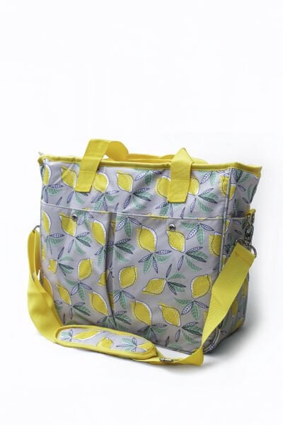 Limon Desenli Örgü Çantası