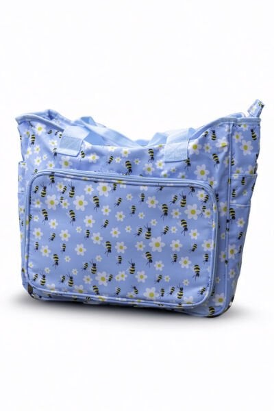 Papatya Desenli Örgü Çantası