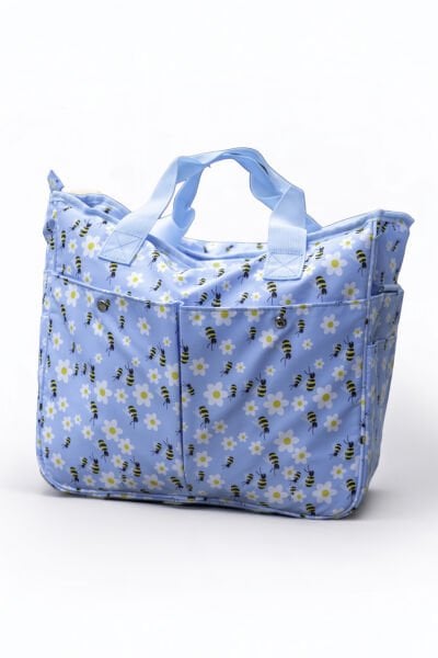 Papatya Desenli Örgü Çantası