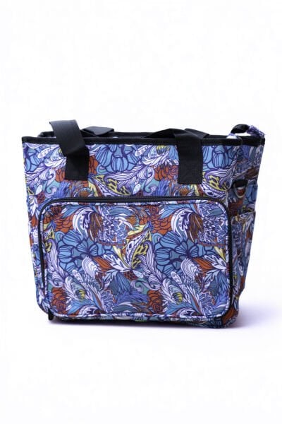 Şal Desenli Örgü Çantası