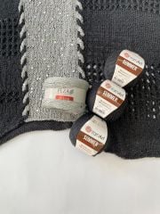 Saç Örgülü Ajurlu Bluz 38-40 Beden