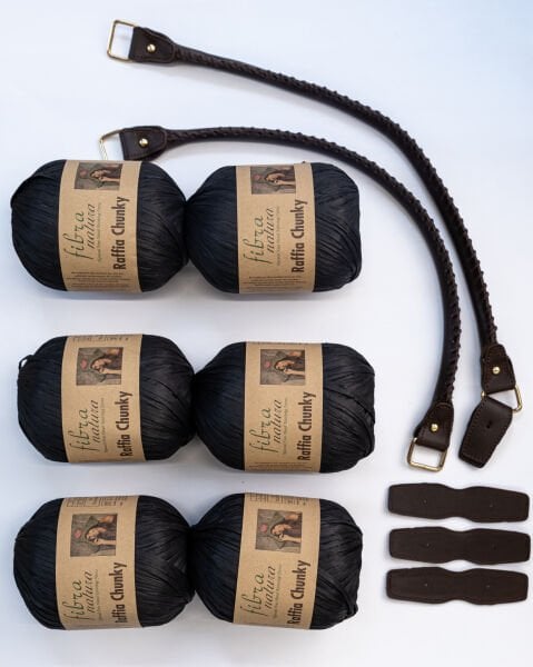 Siyah Rafya Çanta Kiti