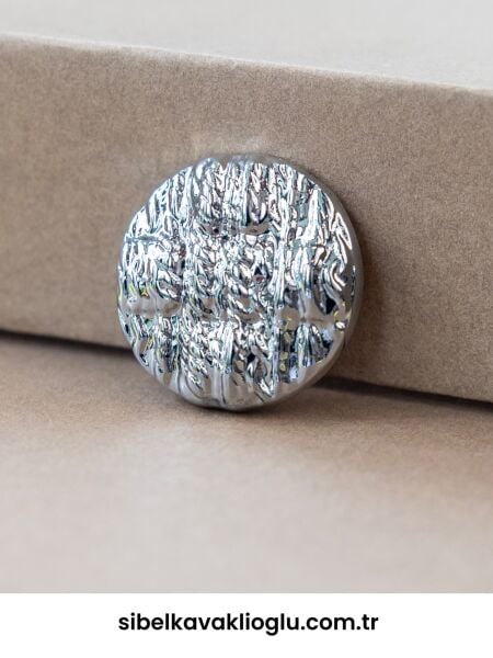 Gümüş Yuvarlak Dilimli Düğme