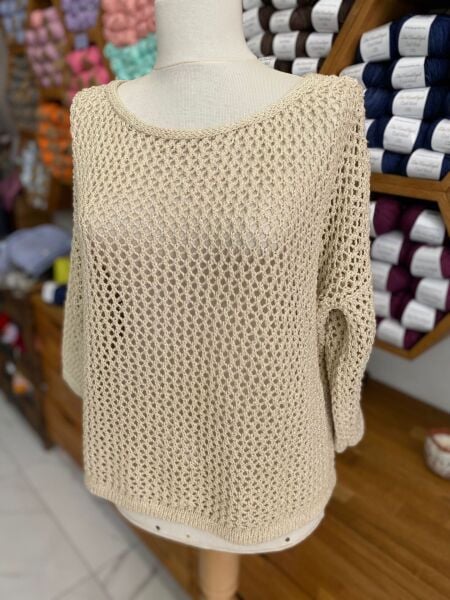 Lacivert Ajurlu Hırka