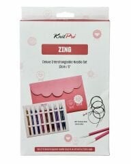 KnitPro Zing Ucu Değiştirilebilir Misinalı Örgü Şiş Seti (13 cm)
