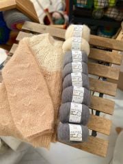 Mohair Yakadan Başlama Bluz Kiti M Beden