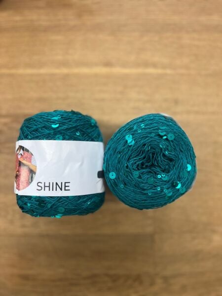 Shine Pullu İplik - Petrol Yeşili