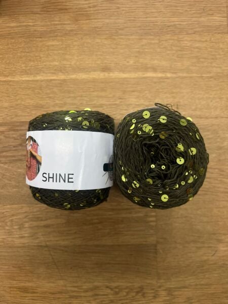 Shine Pullu İplik - Koyu Yeşil