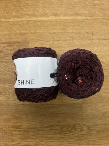 Shine Pullu İplik - Koyu Kahverengi