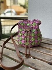 Şeker Çanta Pembe Örgü Ürün