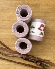 Kahve Saplı Lale Çanta Kiti / Açık Lila (D38)