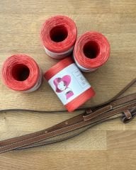 Kahve Saplı Lale Çanta Kiti / Kırmızı (D16)