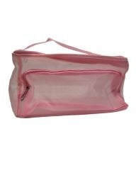 Şeffaf Pembe Örgü Çantası