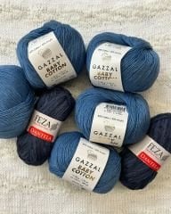Çıtır Bluz Kiti / Mavi (38-40 Beden)