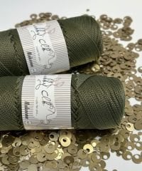 Pullu Çanta Kiti / Altın - Haki