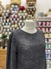 Ajurlu Simli Bluz 38-40 Beden