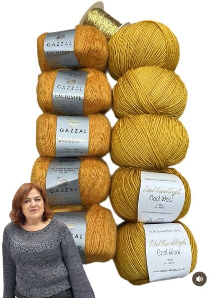 Ajurlu Simli Bluz 38-40 Beden Hardal