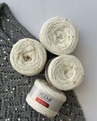 Pullu Zikzak Bluz Kiti + Anlatım / Kırık Beyaz (S/M)