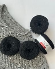 Pullu Zikzak Bluz Kiti + Anlatım / Siyah (S/M)