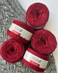 Pullu Zikzak Bluz Kiti + Anlatım / Bordo (M/L)